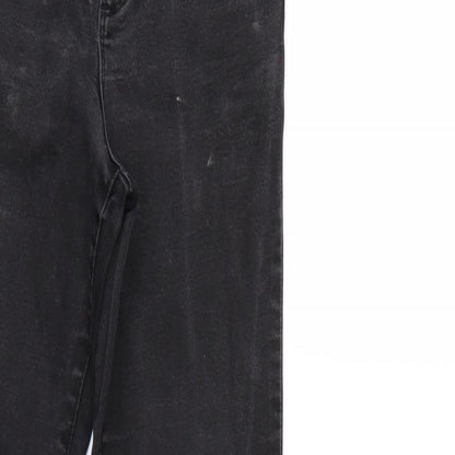 Denim & Co. Womens Black  Denim Straight Jeans Size 10 L29 in