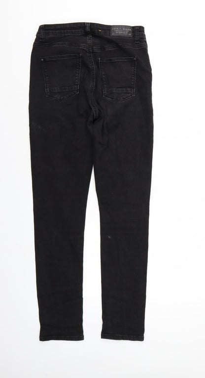 Mens UK Size 27 in Spirit Regular Fit Skinny Black Jeans