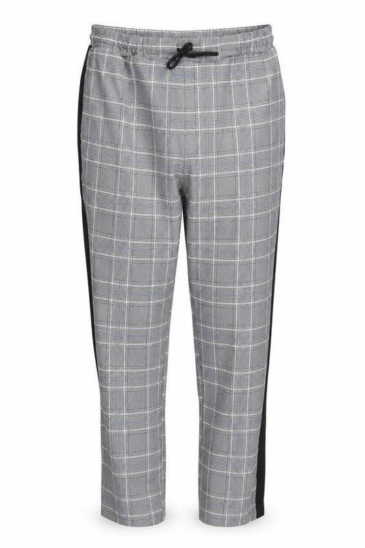 boohooMAN Mens Grey Check Trousers Size M L25 in