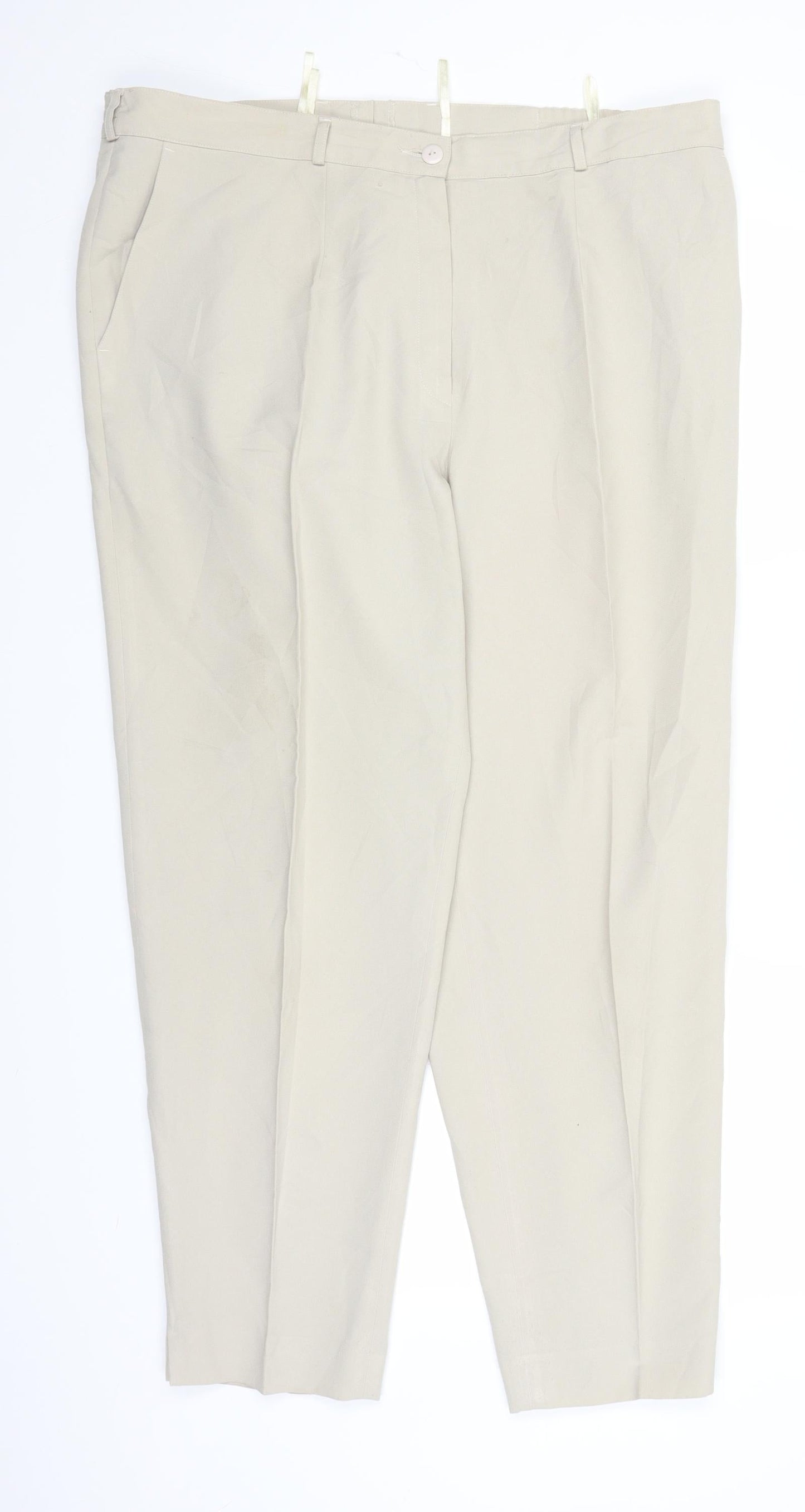 Neu Mode Womens Beige   Trousers  Size 24 L28 in