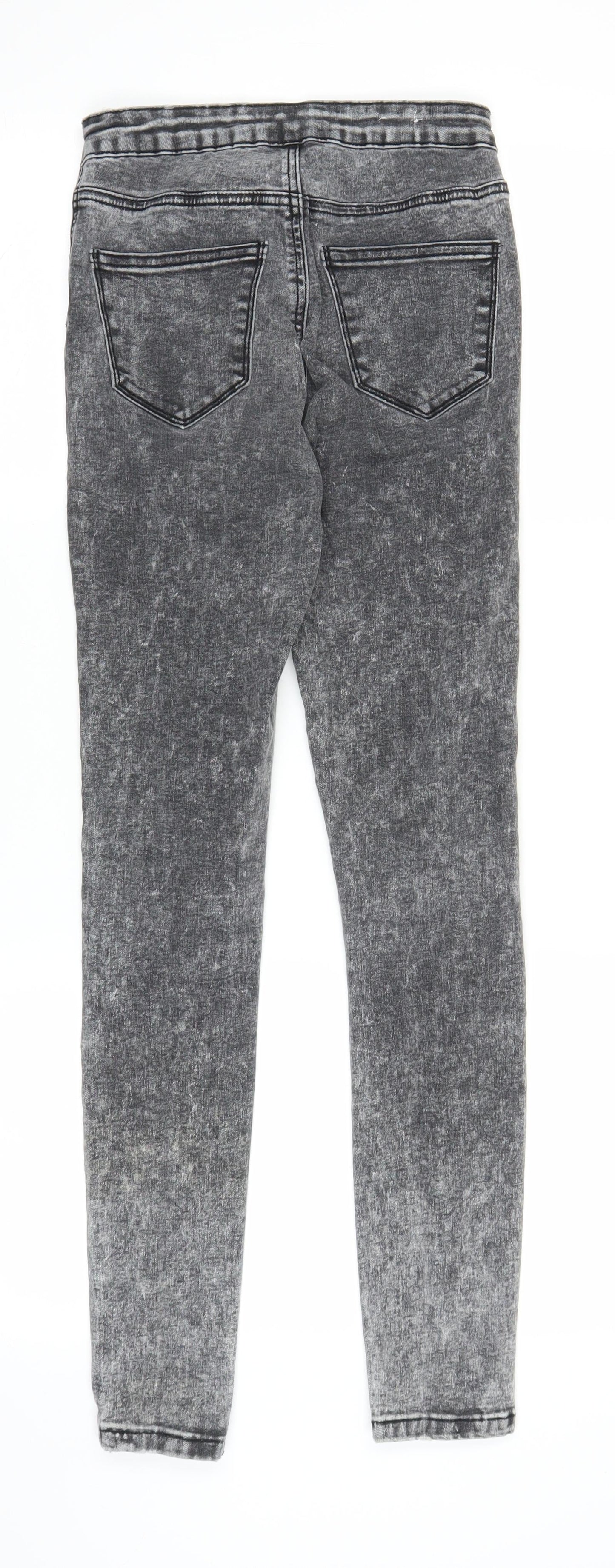 New Look Womens Grey  Denim Jegging Jeans Size 8 L28 in