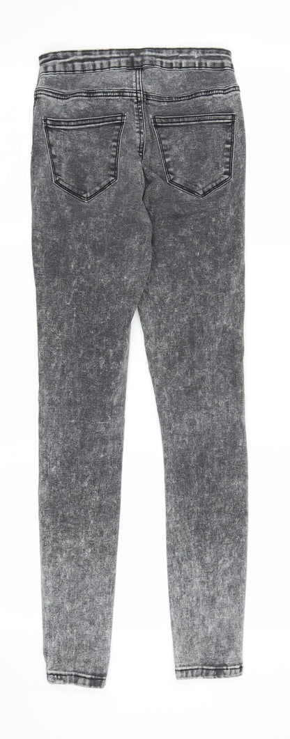 New Look Womens Grey  Denim Jegging Jeans Size 8 L28 in