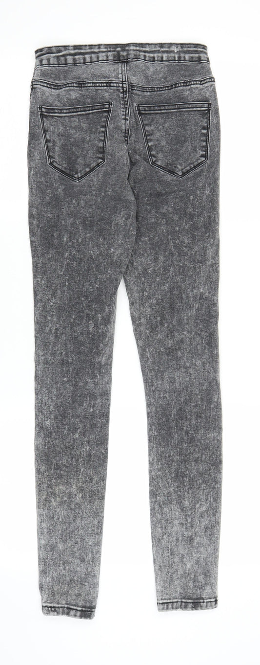 New Look Womens Grey  Denim Jegging Jeans Size 8 L28 in