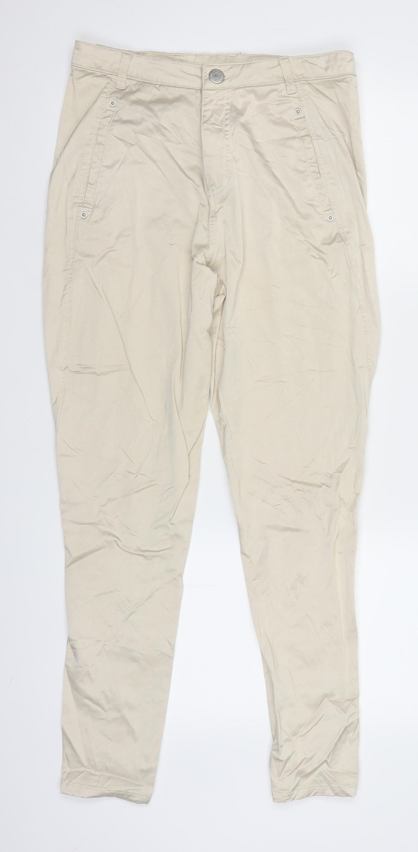 Jolie Womens Ivory   Chino Leggings Size 30 in L28 in - Shiny