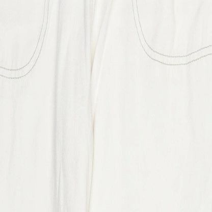 PRETTYLITTLETHING Womens White  Denim Straight Jeans Size 8 L27.5 in