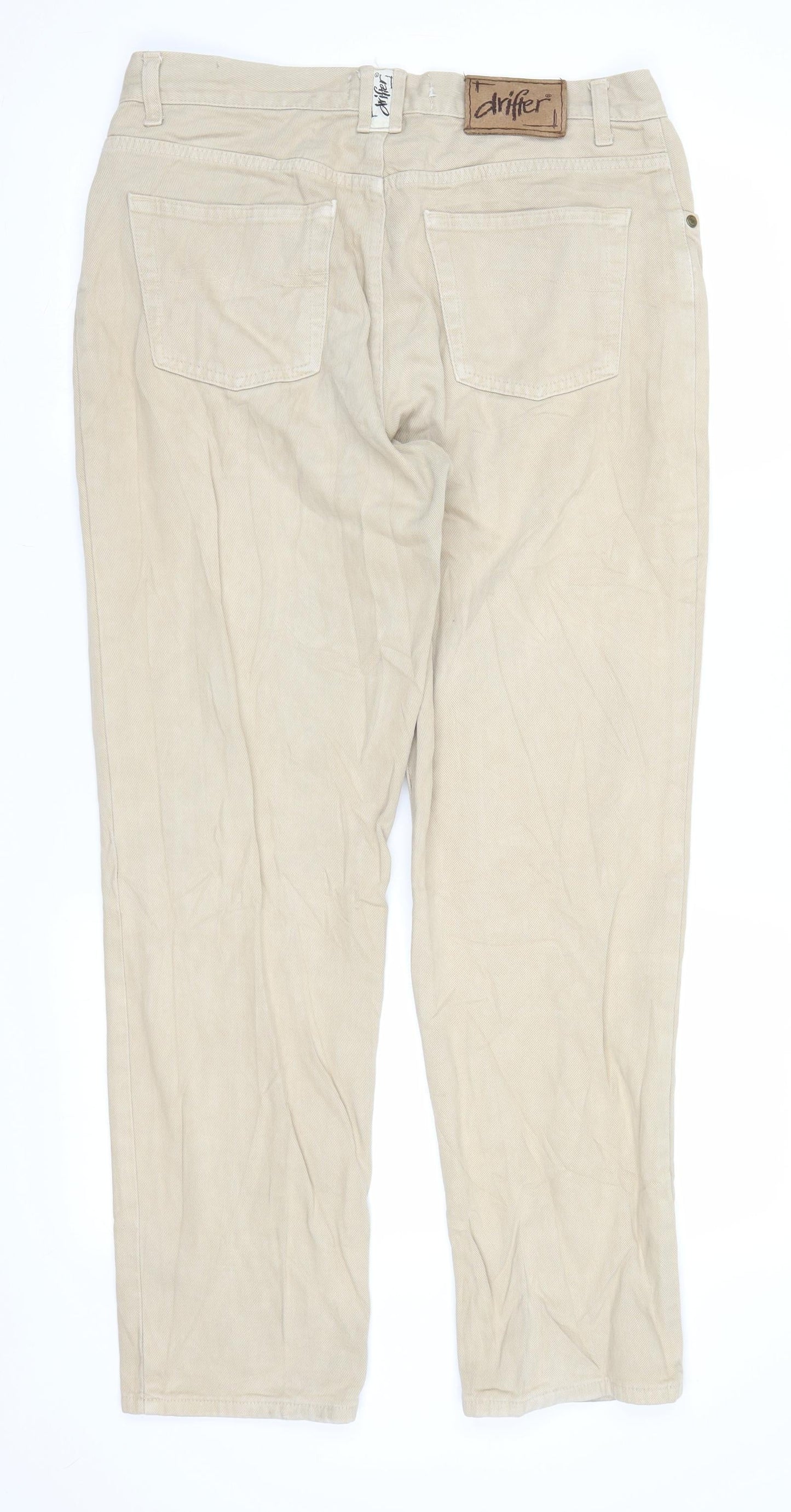 Drifter Womens Beige  Denim Straight Jeans Size 33 in L27.5 in