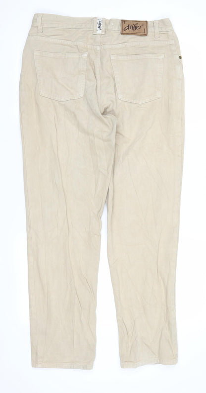 Drifter Womens Beige  Denim Straight Jeans Size 33 in L27.5 in
