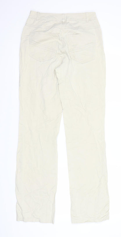Strauss Womens Beige  Denim Straight Jeans Size 8 L31 in