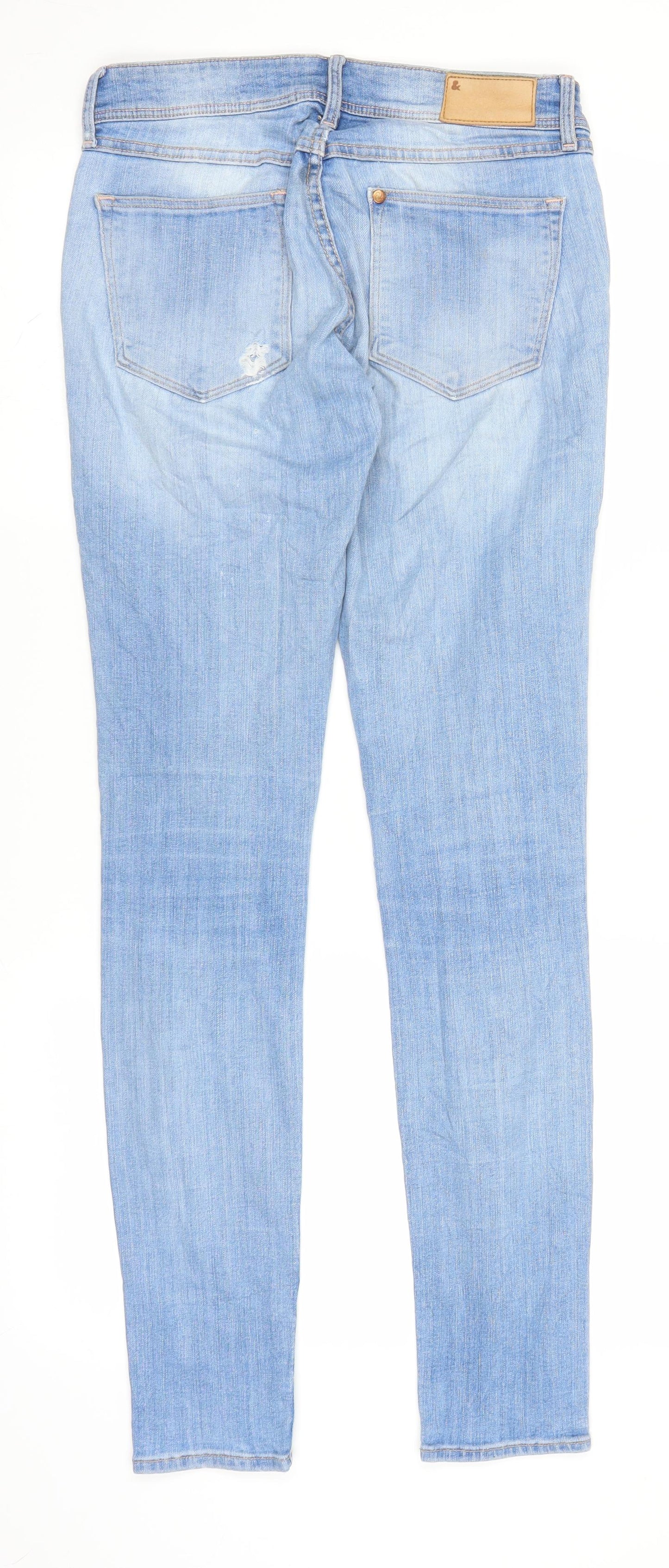 Womens UK Size 26 in H&M Regular Fit Skinny Blue Jeans