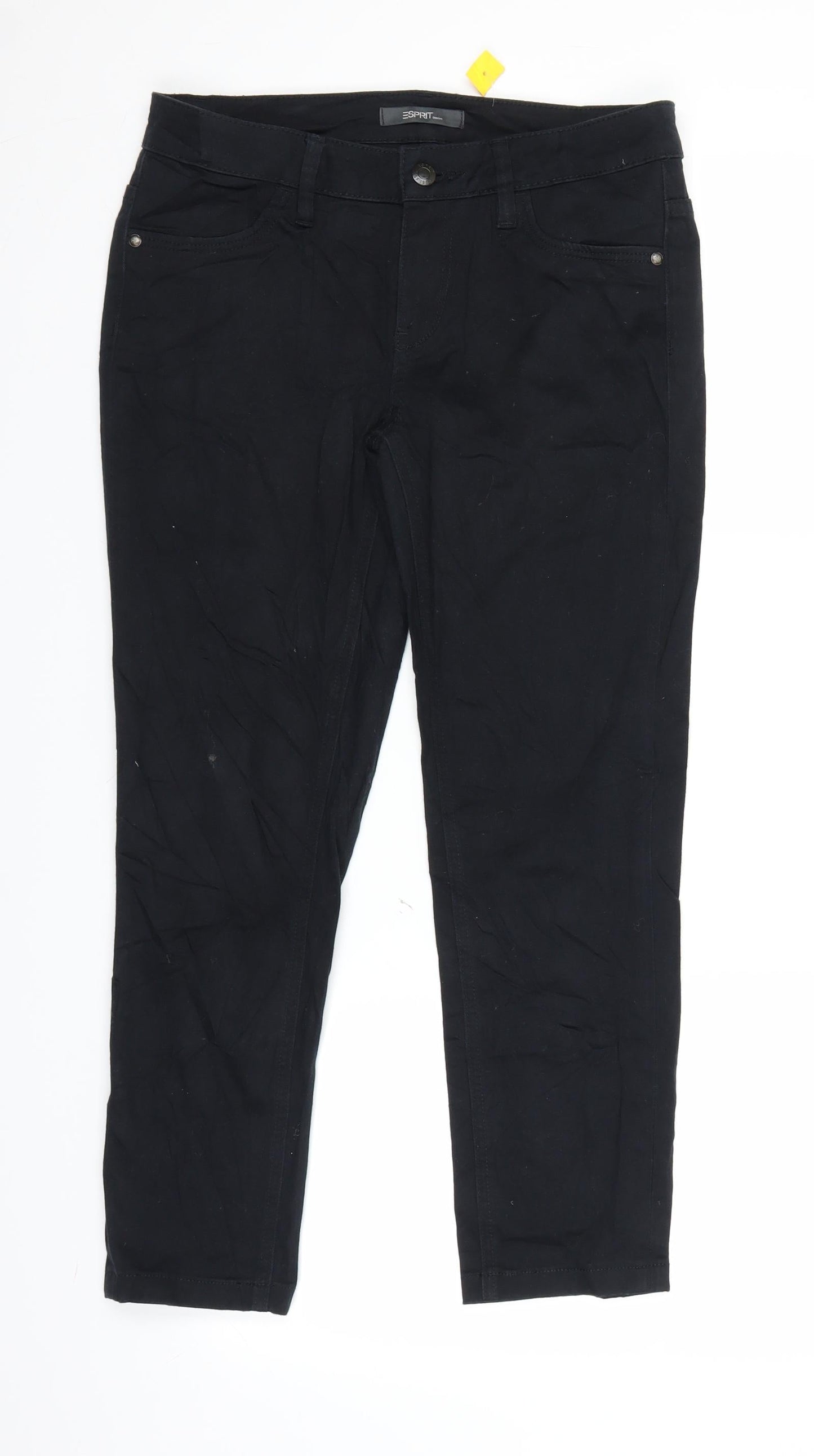 Espirit Womens Black  Denim Straight Jeans Size 10 L24 in
