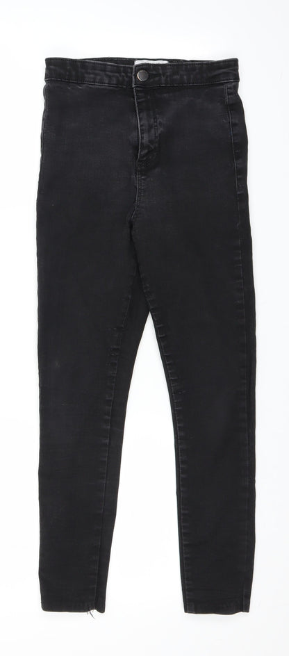 Miss Selfridge Womens Black  Denim Jegging Jeans Size 8 L23 in