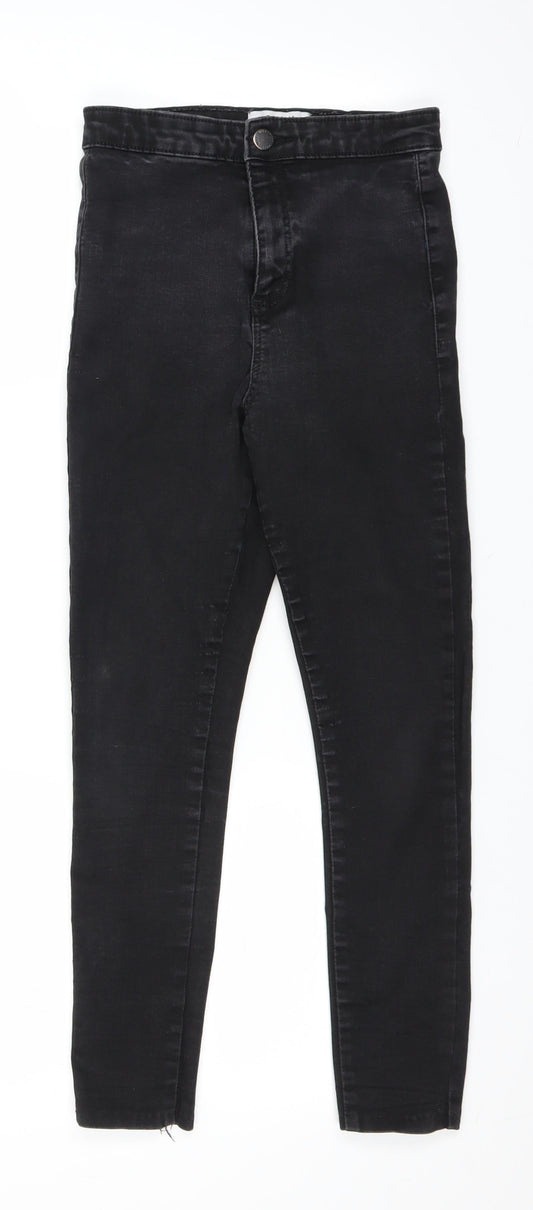 Miss Selfridge Womens Black  Denim Jegging Jeans Size 8 L23 in