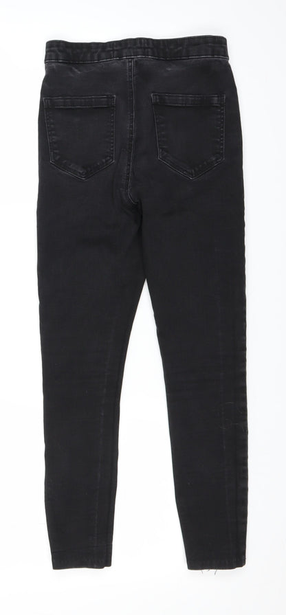 Miss Selfridge Womens Black  Denim Jegging Jeans Size 8 L23 in