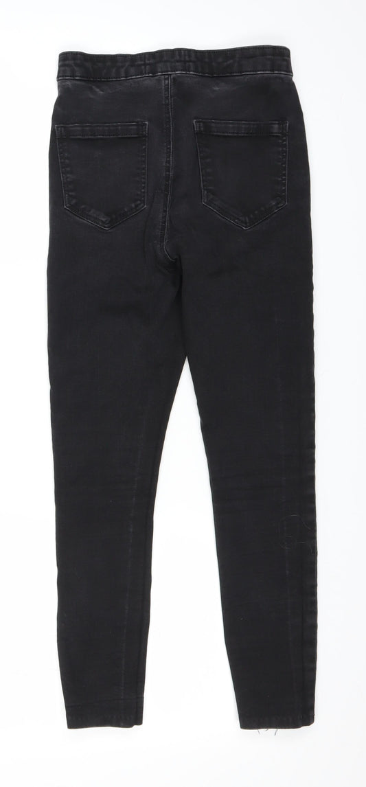 Miss Selfridge Womens Black  Denim Jegging Jeans Size 8 L23 in