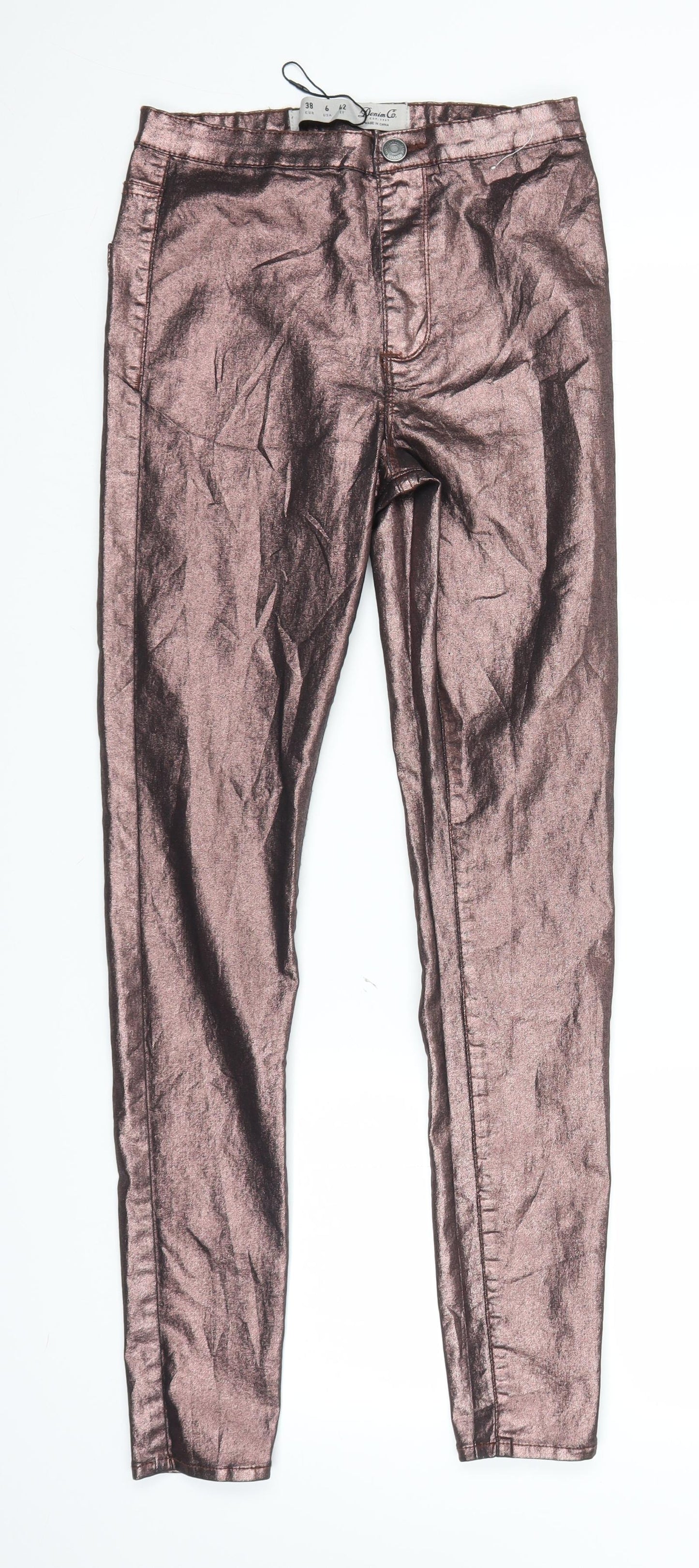 Primark Womens Brown  Denim Jegging Jeans Size 10 L28 in