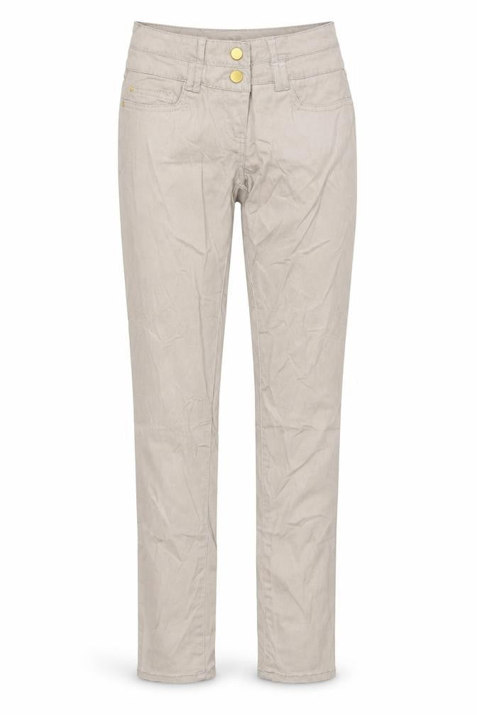 Womens UK Size 10 Flame Regular Fit Chino Beige Trousers