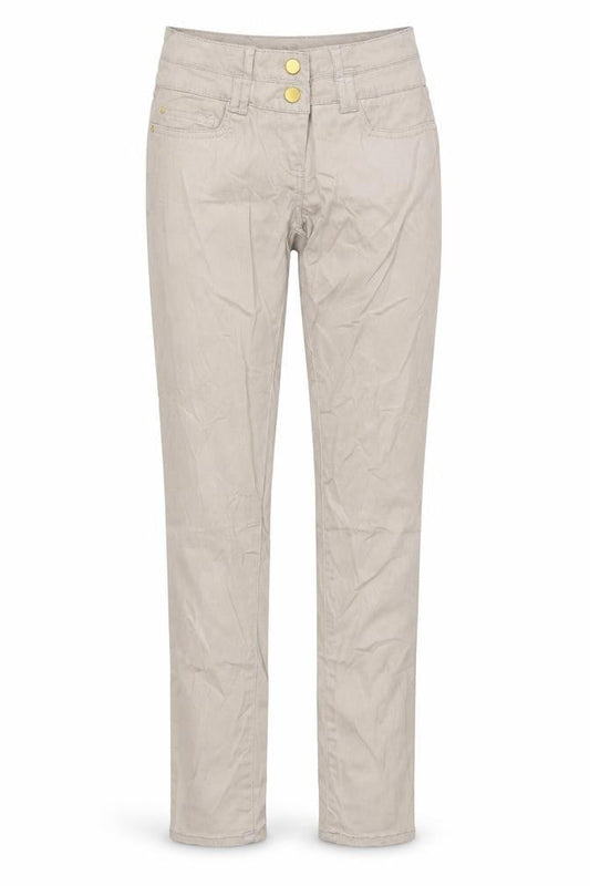 Womens UK Size 10 Flame Regular Fit Chino Beige Trousers