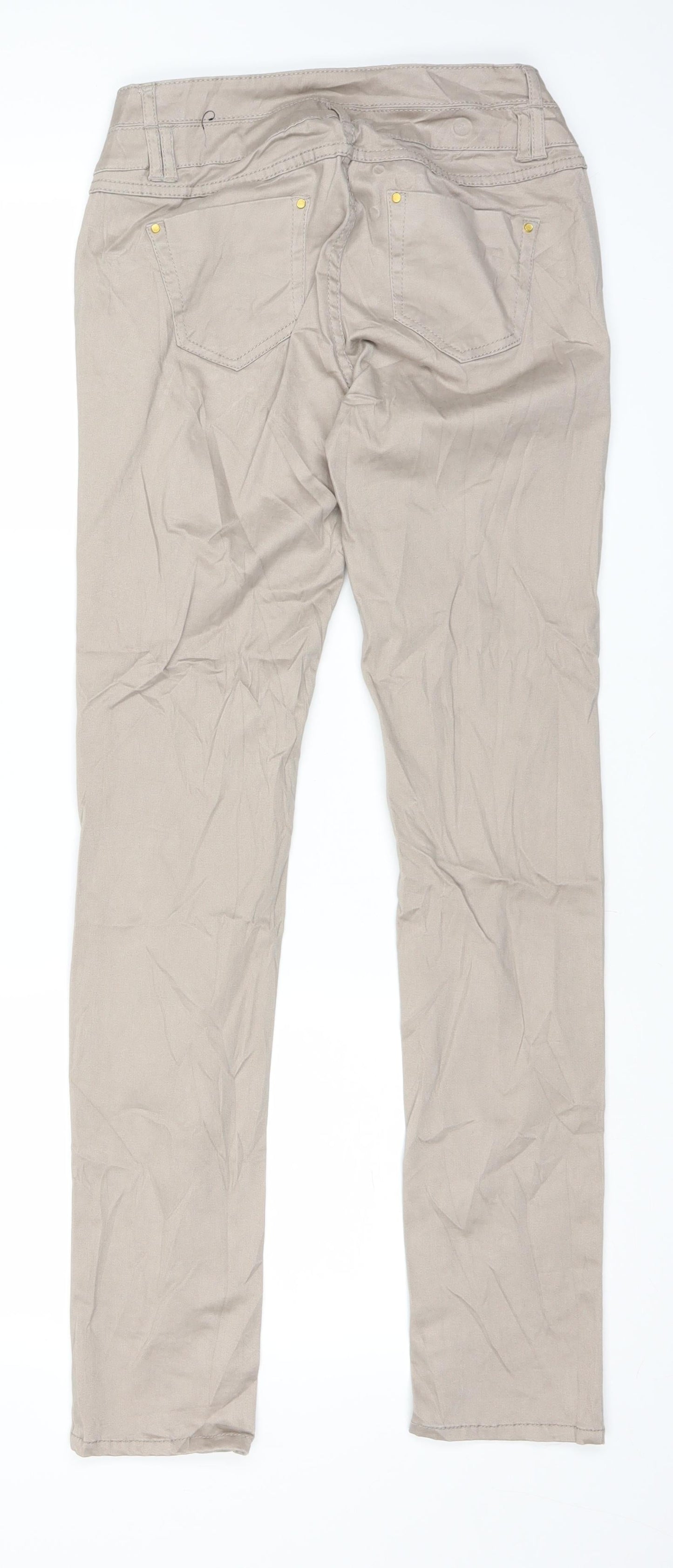 Flame Womens Beige   Chino Trousers Size 10 L30 in