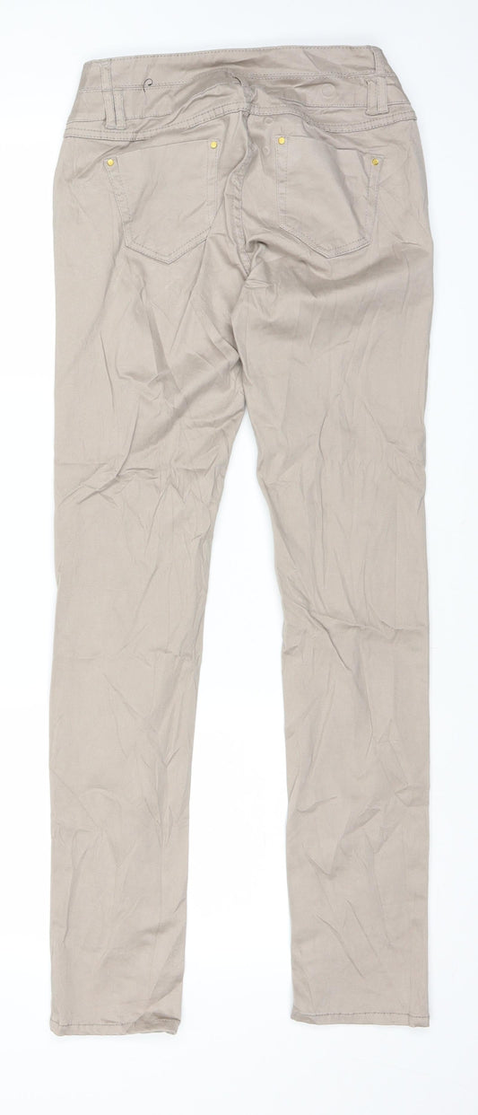 Flame Womens Beige   Chino Trousers Size 10 L30 in
