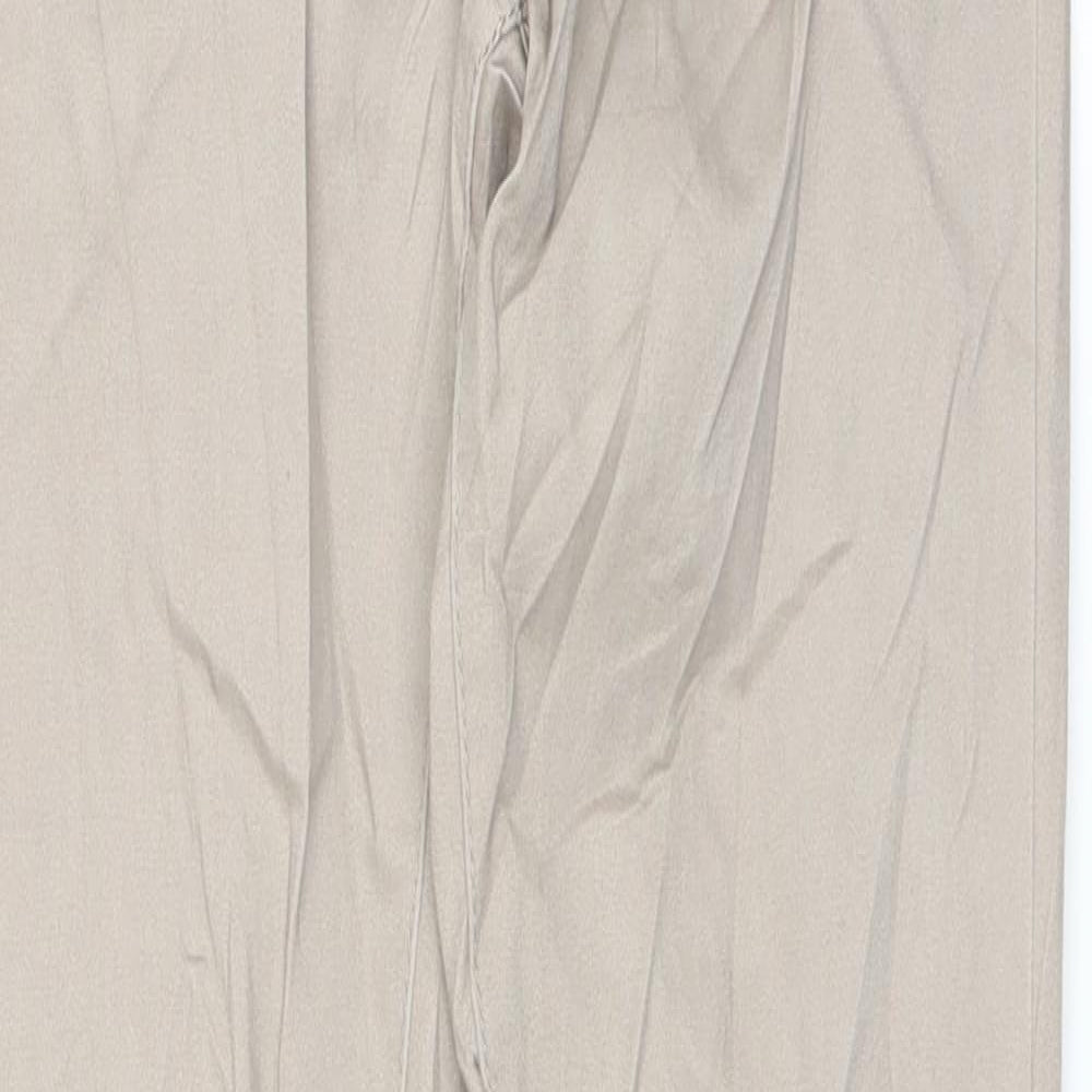 Flame Womens Beige   Chino Trousers Size 10 L30 in