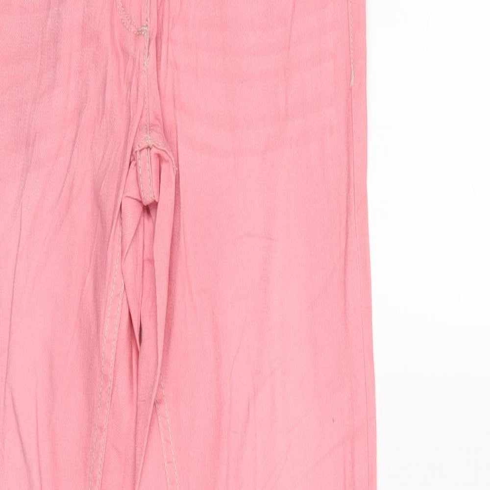 Pocopiano Girls Pink  Denim Straight Jeans Size 12-13 Years