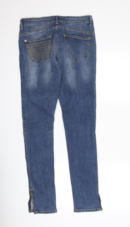Womens UK Size 10 Blue Motion Regular Fit Skinny Blue Jeans