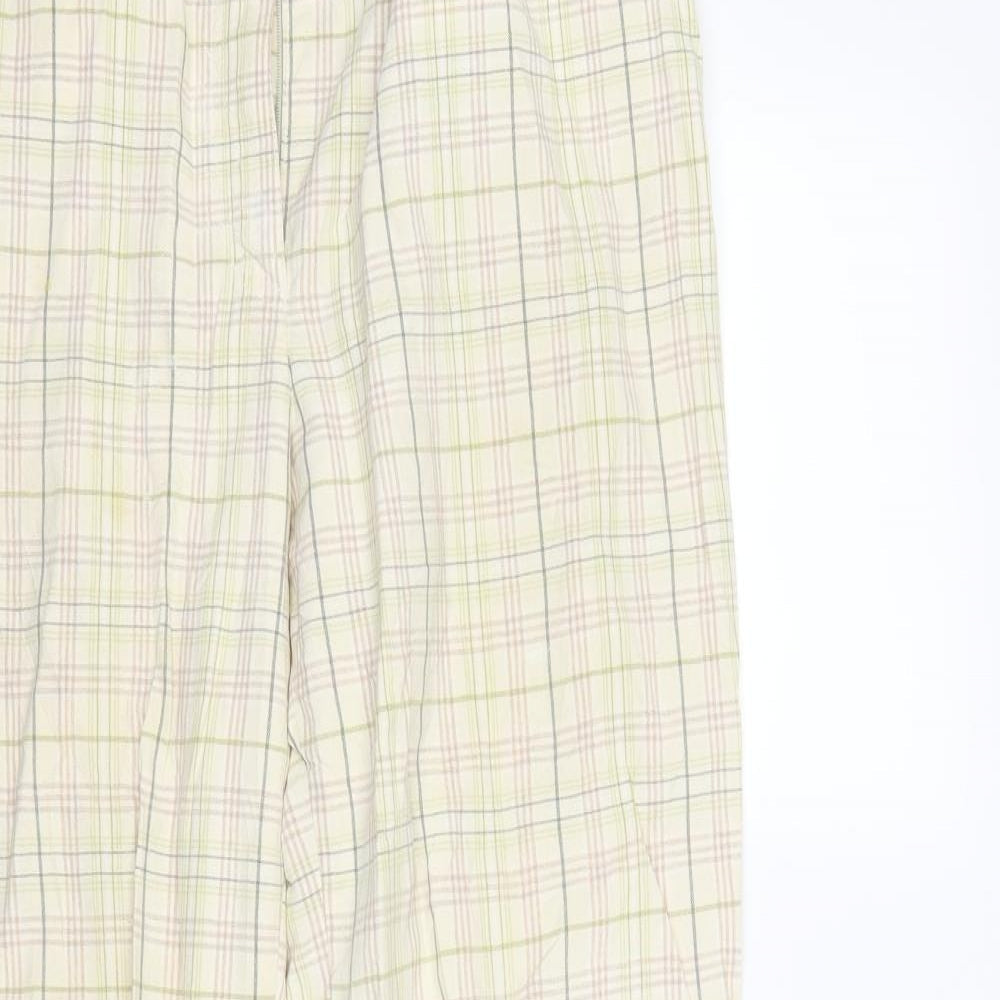 EB Company Womens Beige Check  Trousers  Size 14 L28 in