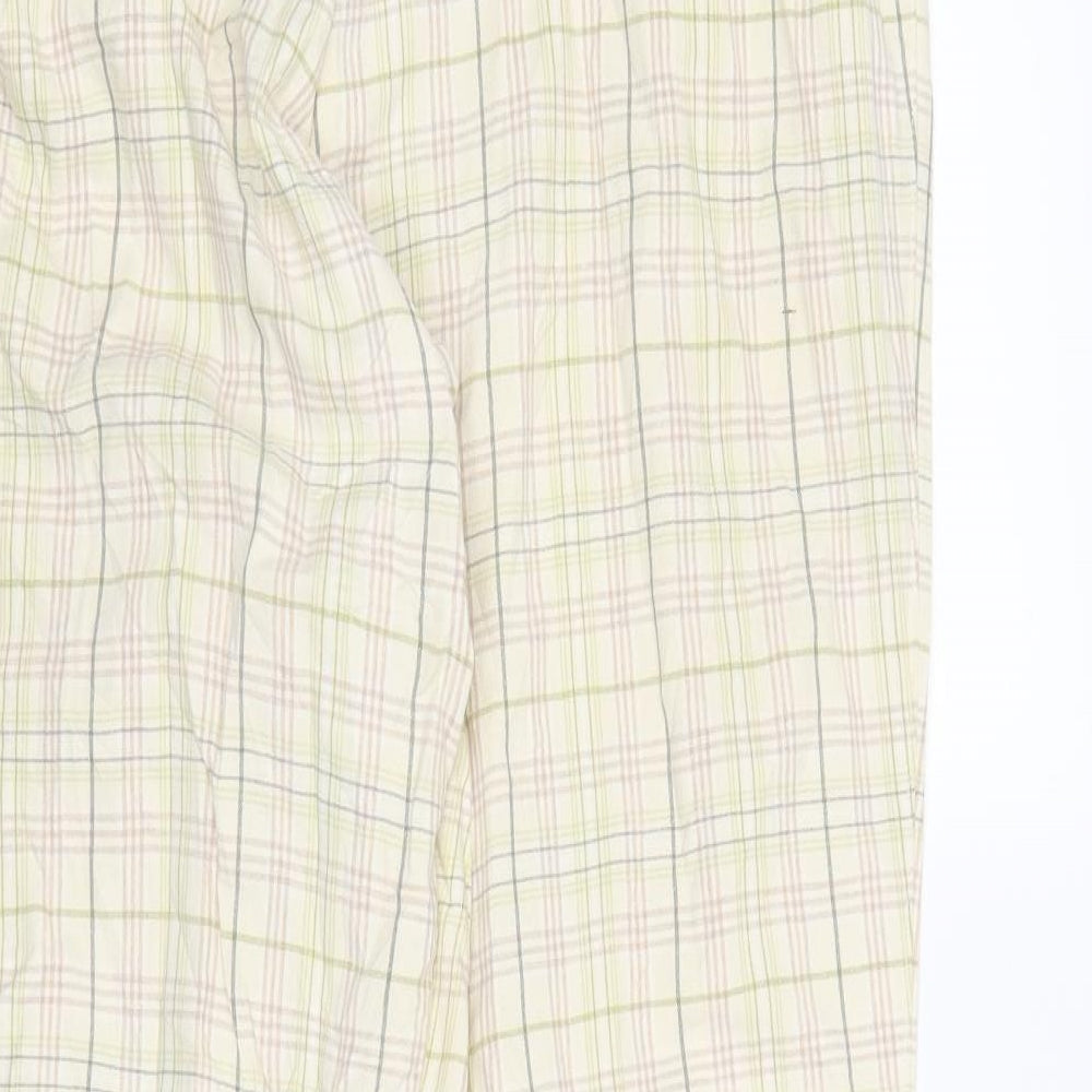 EB Company Womens Beige Check  Trousers  Size 14 L28 in