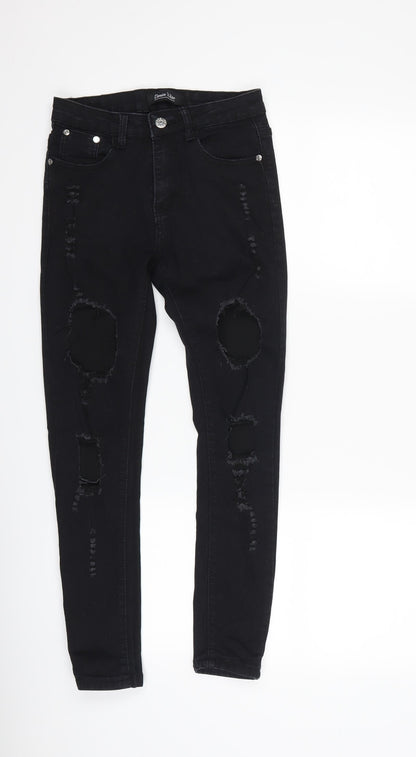 Womens UK Size 6 denim wise Regular Fit Skinny Black Jeans