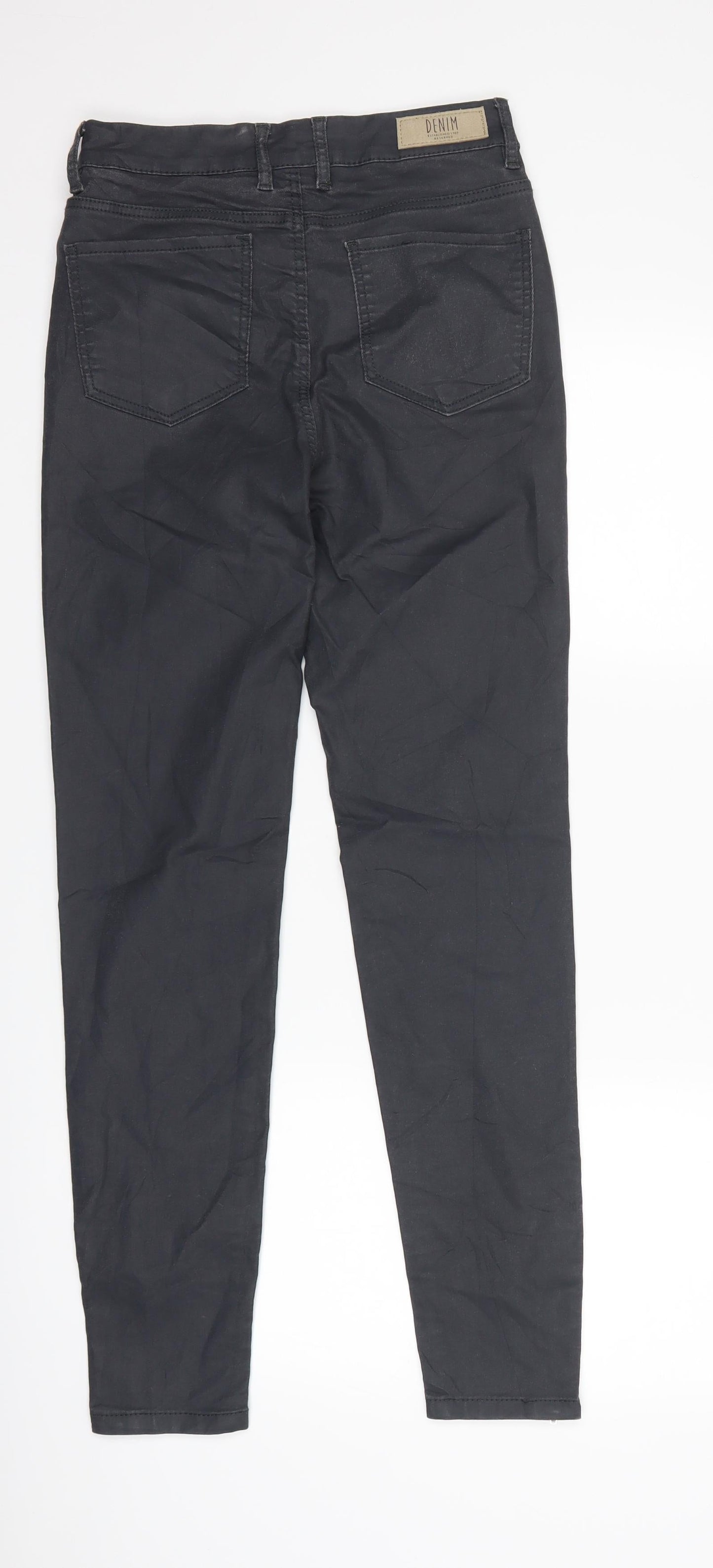 Womens UK Size 10 RESERVED Regular Fit Skinny Grey Jeans