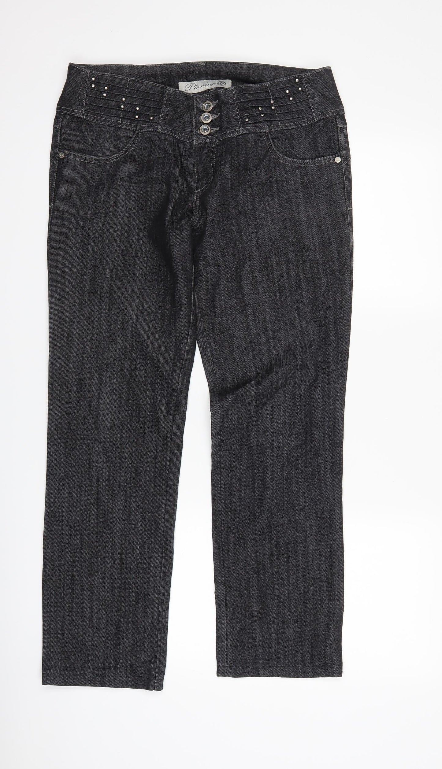 Premier Womens Black  Denim Straight Jeans Size 32 L27 in