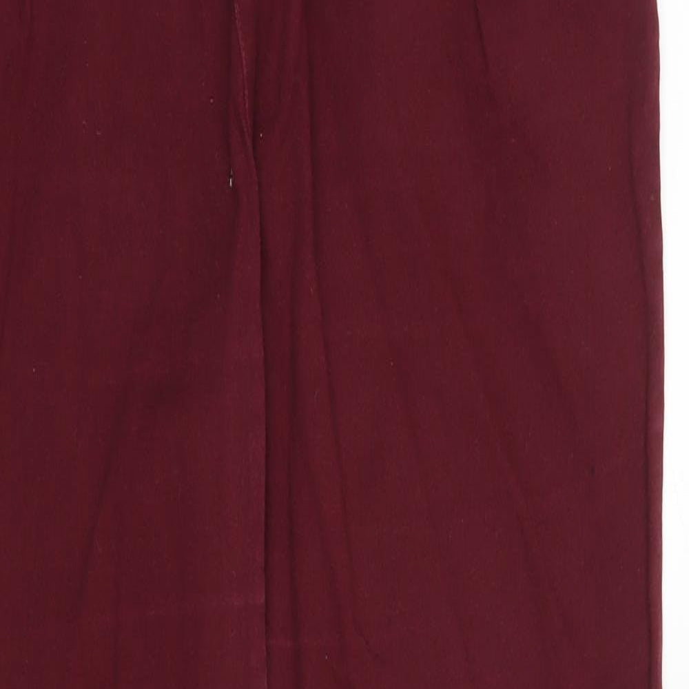 PARISIAN SIGNATURE Womens Purple   Trousers  Size 14 L28 in - Paper Bag Waist