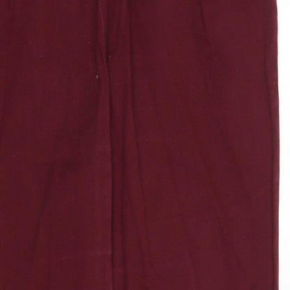 PARISIAN SIGNATURE Womens Purple   Trousers  Size 14 L28 in - Paper Bag Waist