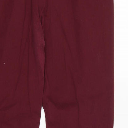 PARISIAN SIGNATURE Womens Purple   Trousers  Size 14 L28 in - Paper Bag Waist