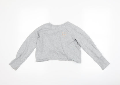 NEXT Girls Grey   Pullover Sweatshirt Size 8 Years  - love