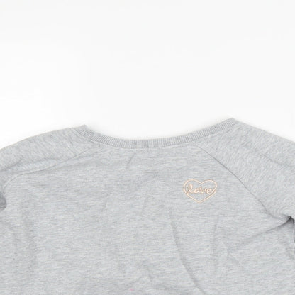 NEXT Girls Grey   Pullover Sweatshirt Size 8 Years  - love
