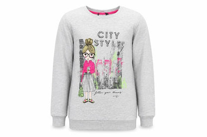 George Girls Grey   Pullover Sweatshirt Size 6-7 Years  - city style