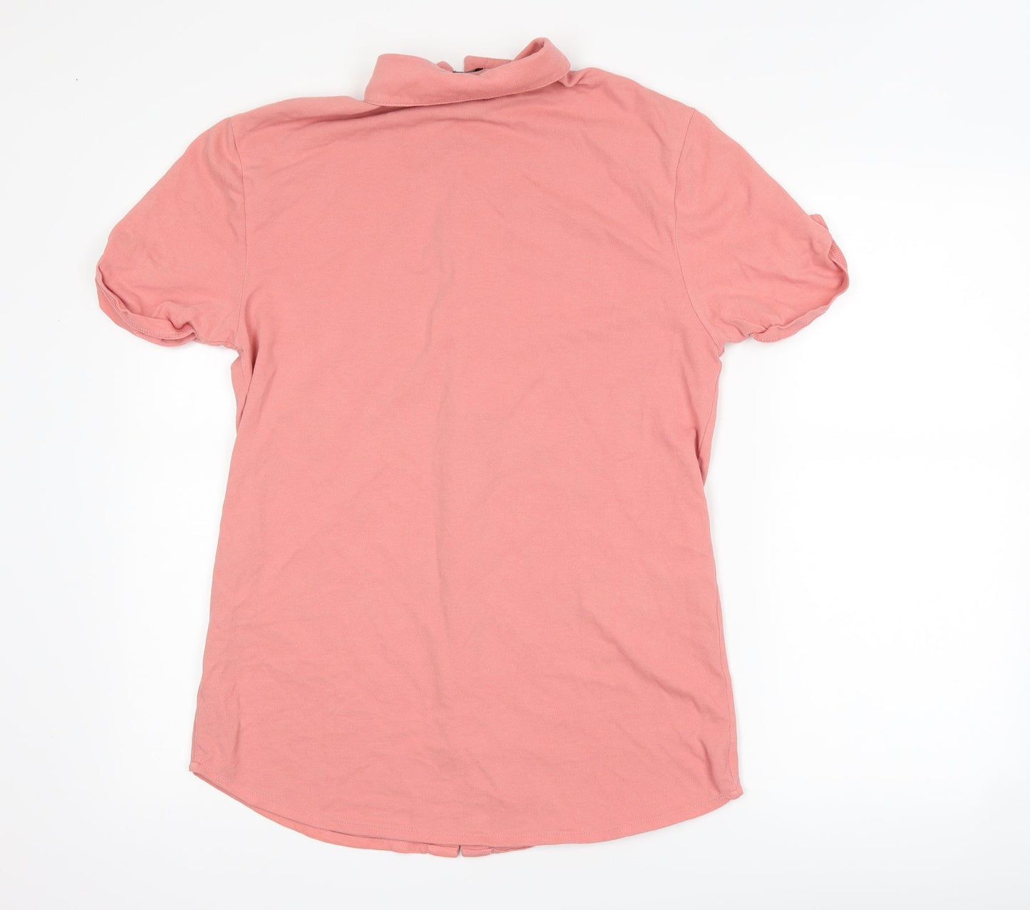 Mens UK Size M River Island Pink  Button-Up Short Sleeve Casual Shirt