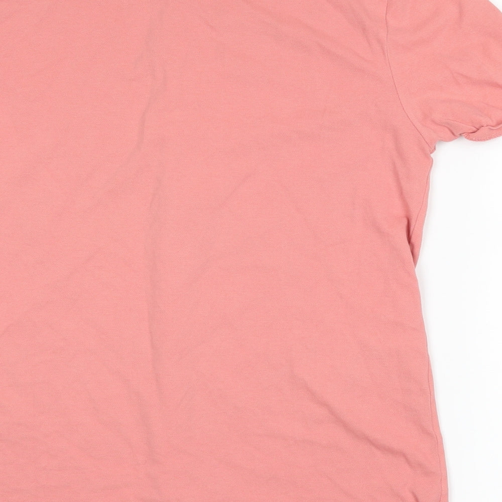 Mens UK Size M River Island Pink  Button-Up Short Sleeve Casual Shirt