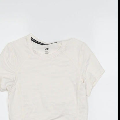 H&M Womens White   Basic T-Shirt Size XS