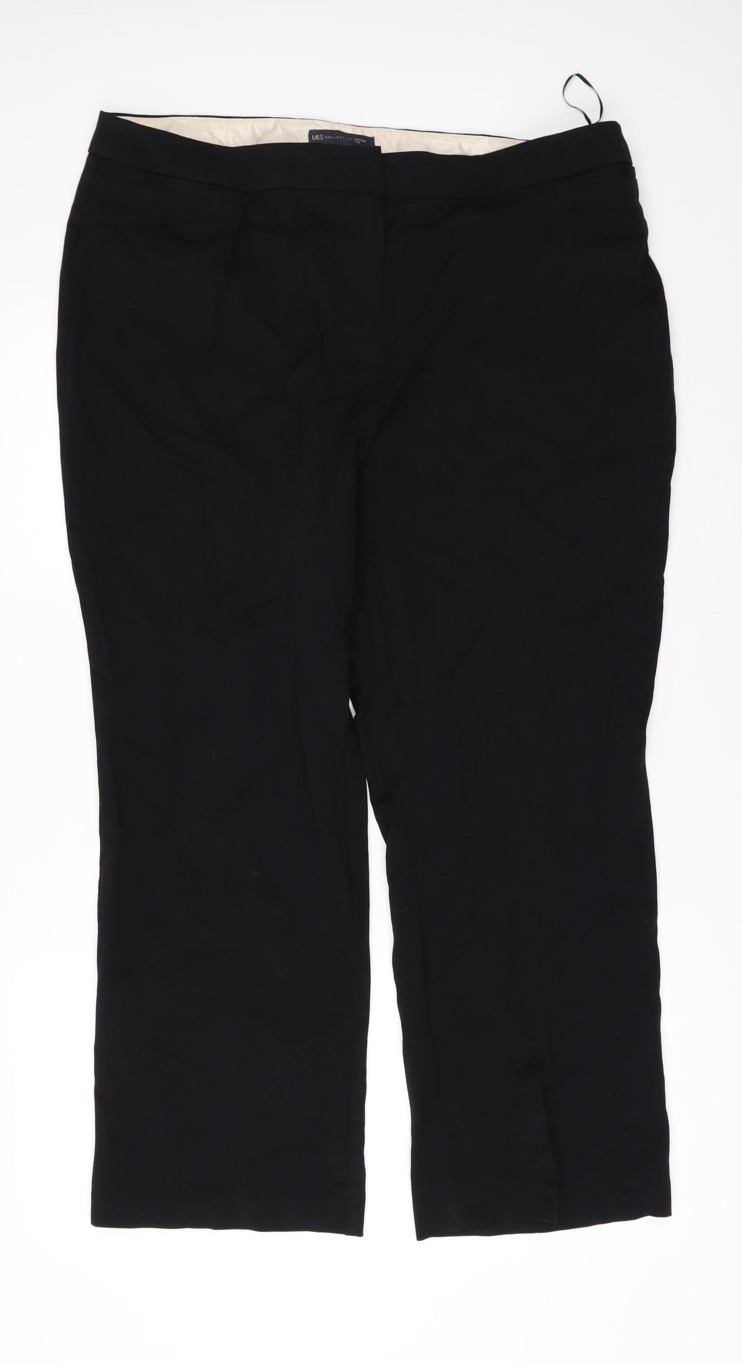 Womens UK Size 18 Marks and Spencer Regular Fit  Black Trousers