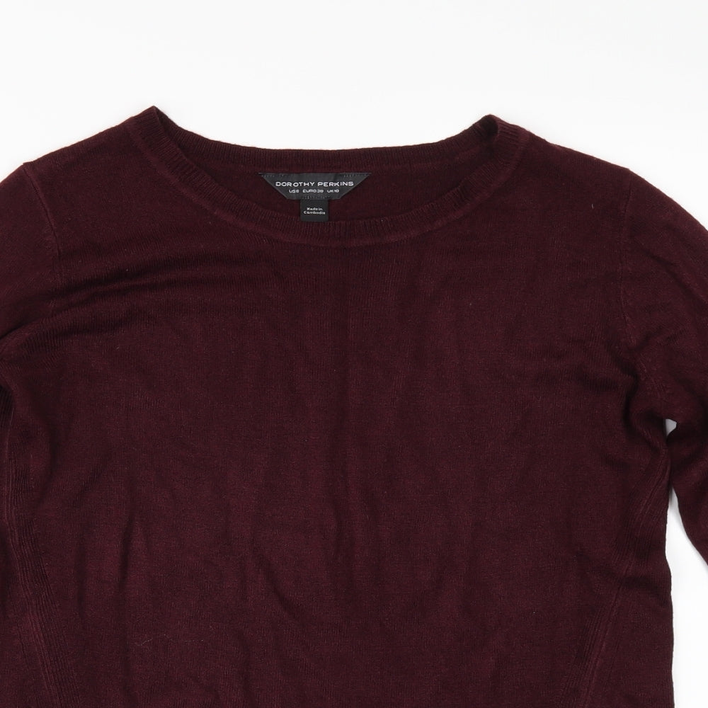 Dorothy Perkins Womens Red   Pullover Jumper Size 10