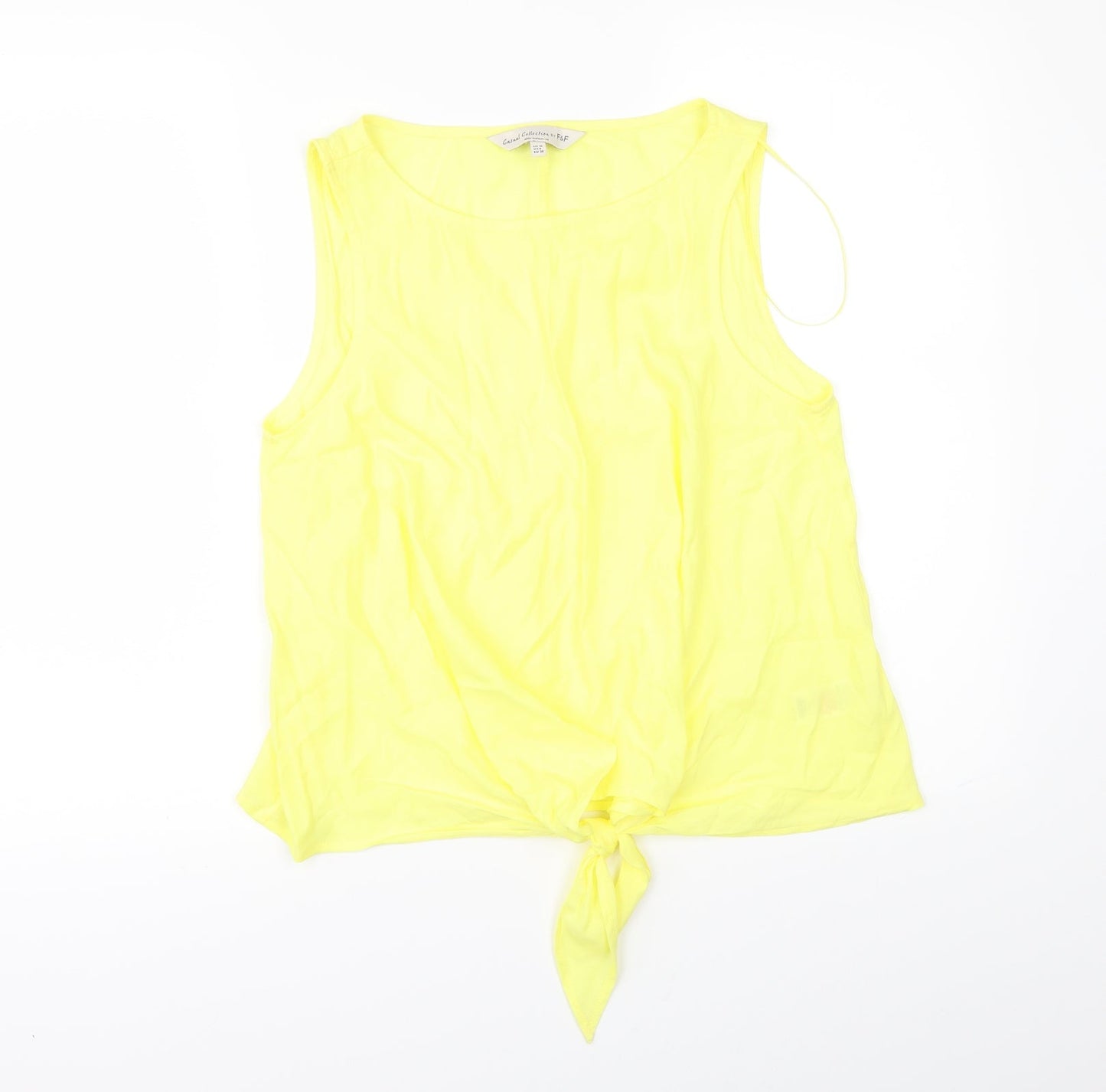 F&F Womens Yellow   Camisole Blouse Size 10