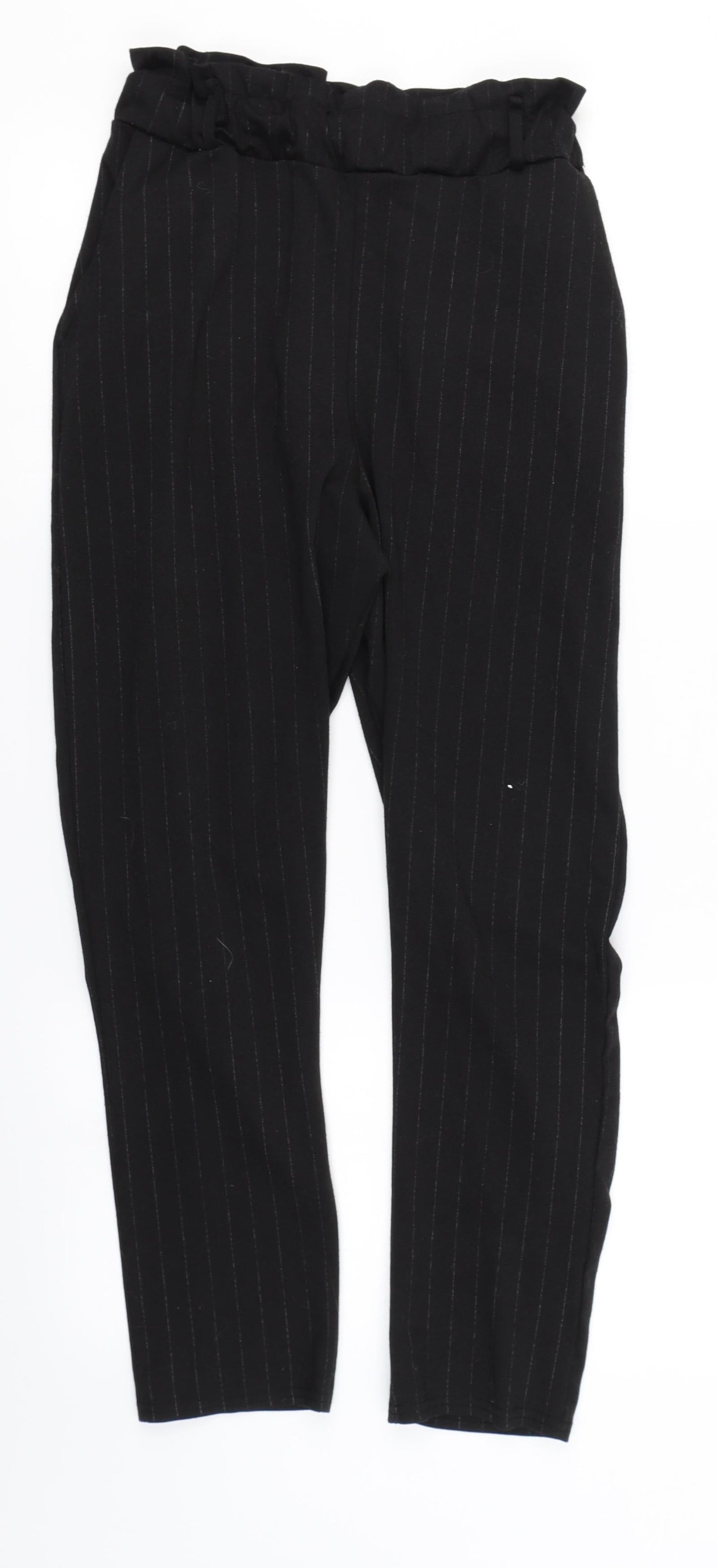 Somebody Else Womens Black Striped  Trousers  Size 8 L25 in