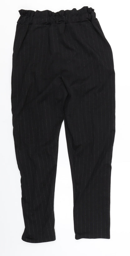 Somebody Else Womens Black Striped  Trousers  Size 8 L25 in