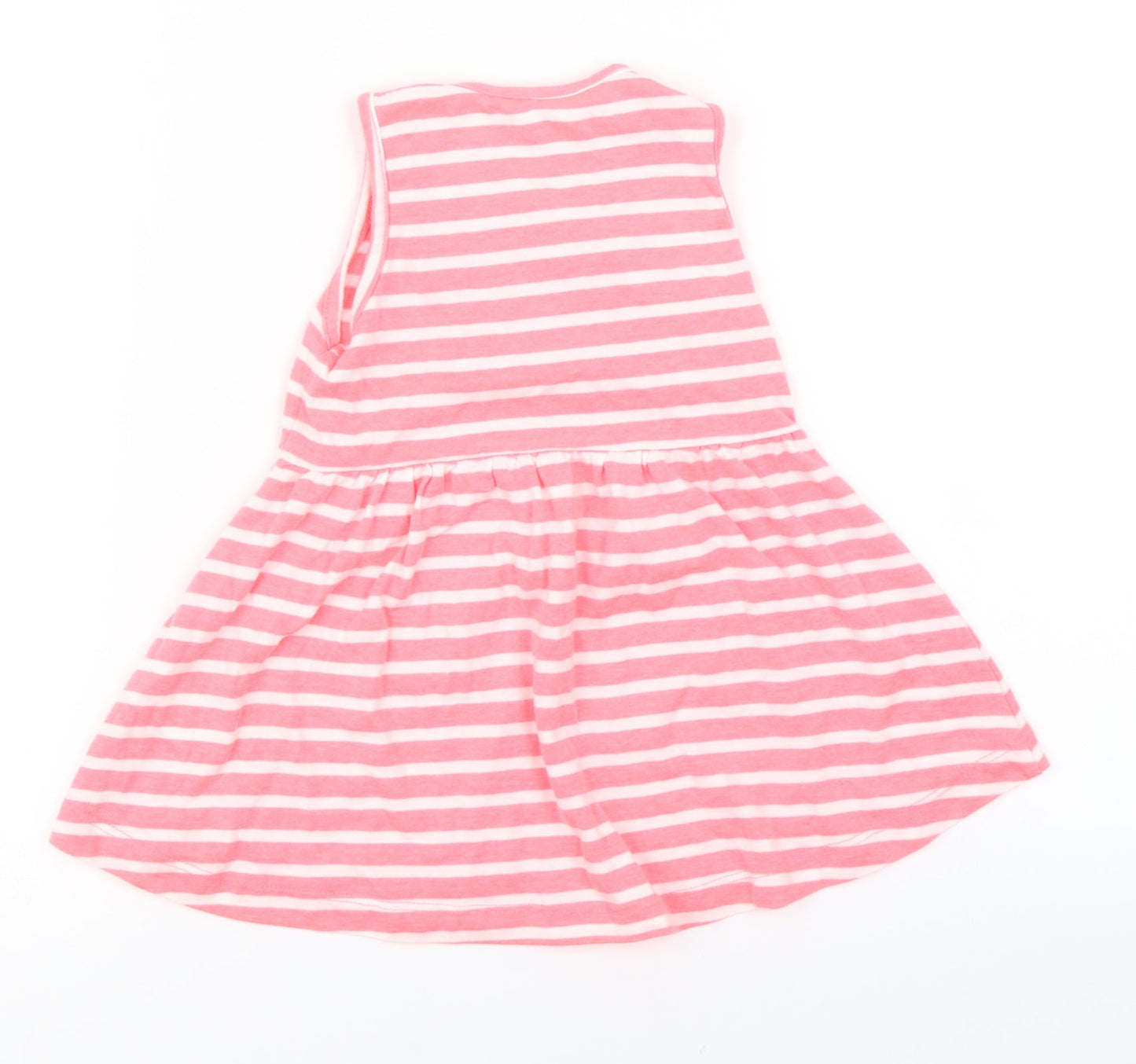 Young Dimension Girls Pink Striped  Skater Dress  Size 2-3 Years