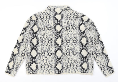 New Look Womens Beige Animal Print  Pullover Jumper Size M