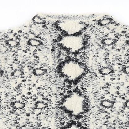 New Look Womens Beige Animal Print  Pullover Jumper Size M