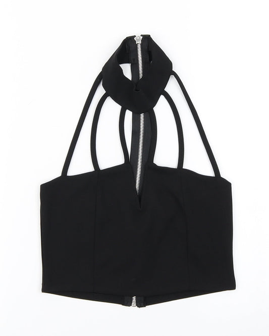 Missguided Womens Black   Cropped T-Shirt Size 6