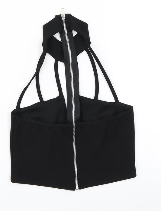 Missguided Womens Black   Cropped T-Shirt Size 6